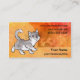 Graue und weiße Katzen-Visitenkarte - heftig Visitenkarte (Vorderseite)