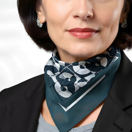 Graue und weiße Kreise Geometrisch Schal