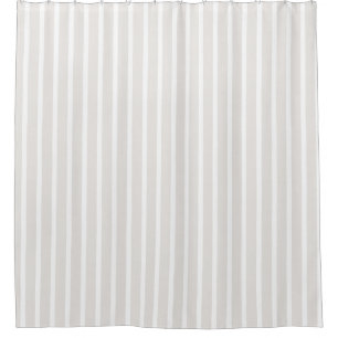 Graue und weiße Streifen Elegante neutrale Streife Duschvorhang