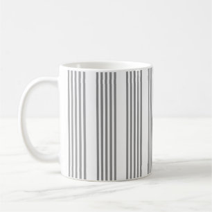 Graue und weiße Streifen Kaffeetasse