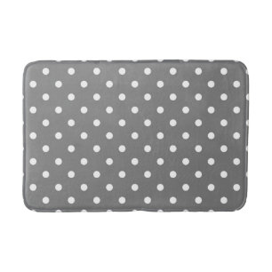 Graue und weiße Tupfen Minimalistisch Chic Klassis Badematte