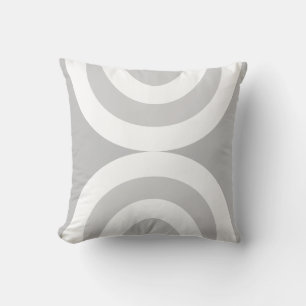 Graue und weiße Wavy Lines Kissen