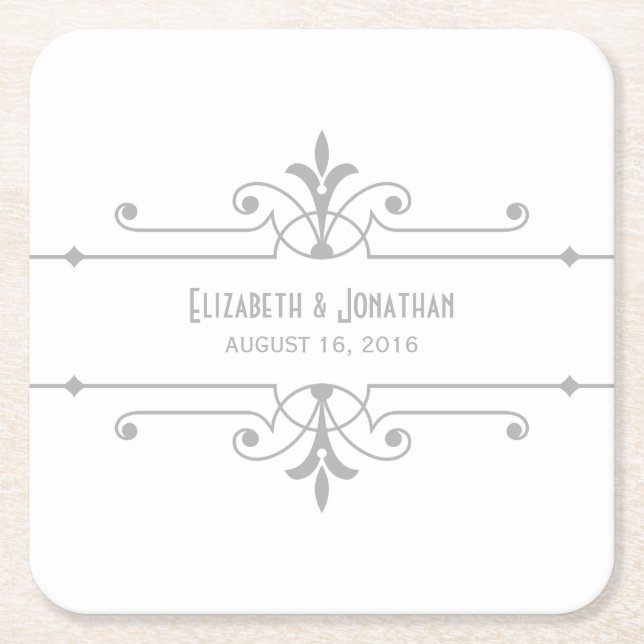 Graue Untersetzer für Extravagantes Zierpapier v2 (Vorderseite)