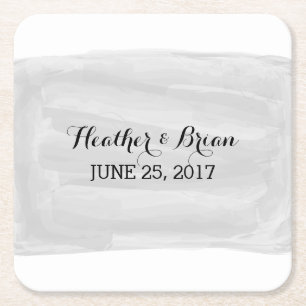Graue Untersetzer für Hochzeitspapier