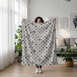 Graue Verbundene Kreise Moderne Dekor Decke Sherpadecke
