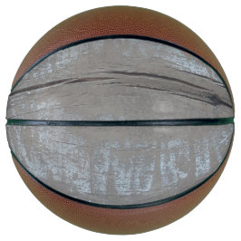 graue, verwitterte Holzplatten Basketball