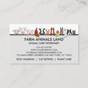 Graue Veterinär für landwirtschaftliche Tiere Telefonnummerkarte
