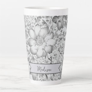 Graue Vintage Chinoiserie Personalisiert Milchtasse