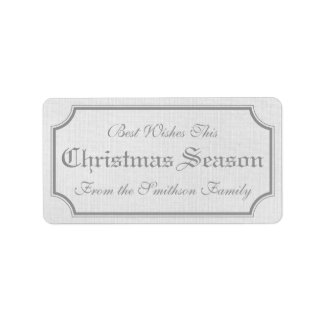 Graue Vintage-Weihnachtsgeschenk-Etiketten-Aufkleb Adressaufkleber