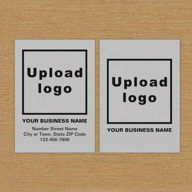 Graue Visitenkarte Begleitkarte (Build brand name awareness. Your business brand on gray enclosure card.)