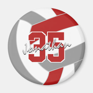 Graue Volleyballmannschaftsgeschenke unter 10 Jahr Magnet