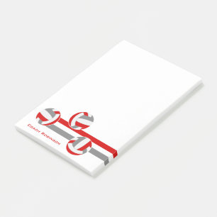 Graue Volleyballs Name des Coachs Post-it Klebezettel