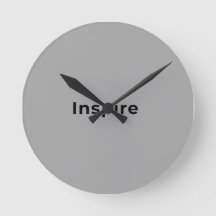 Graue Wanduhr
