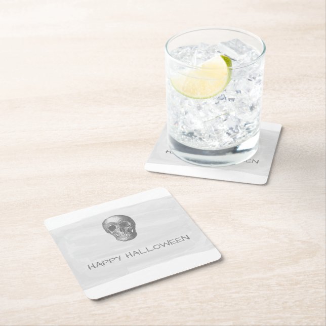 Graue Wasserfarbe Halloween Untersetzer (Vor Ort)