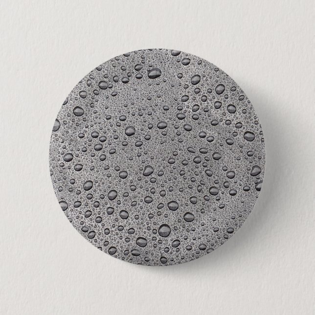 Graue Wassertröpfchen Button (Vorderseite)