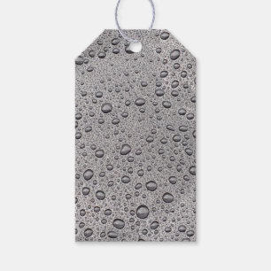 Graue Wassertröpfchen Geschenkanhänger