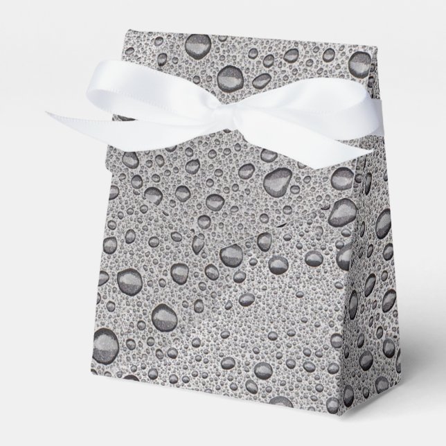 Graue Wassertröpfchen Geschenkschachtel (Vorderseite)