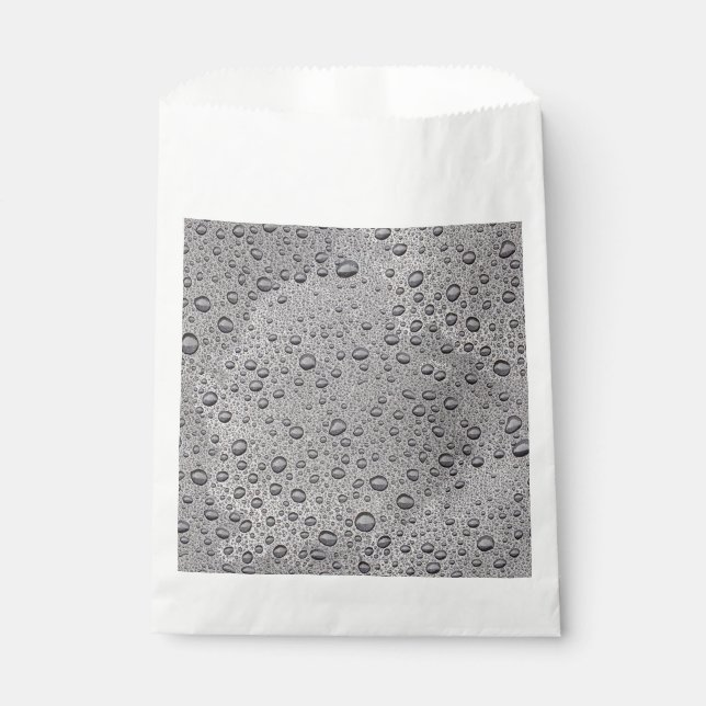 Graue Wassertröpfchen Geschenktütchen (Vorderseite)