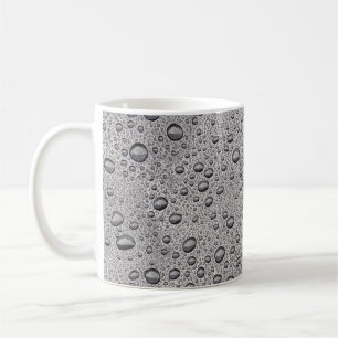 Graue Wassertröpfchen Kaffeetasse