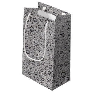 Graue Wassertröpfchen Kleine Geschenktüte