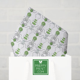 Graue Watercolor-Bogen und grünes Thema Seidenpapier