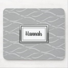 Graue Wave Name Frame Mousepad