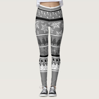 Graue Weihnachtsleggings Leggings