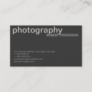 Graue weiße Fotografen-Visitenkarte Visitenkarte