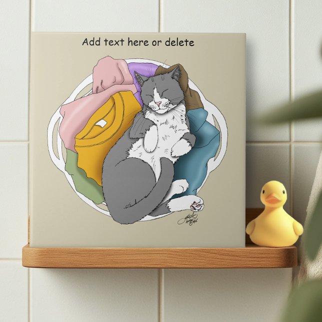 Graue weiße Katzenhaare Wäsche Fliese (Von Creator hochgeladen)