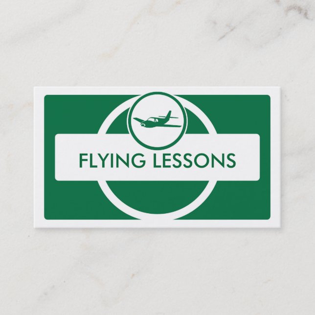 Graue weiße, kleine Flugzeug, die die Visitenkarte (Vorderseite)