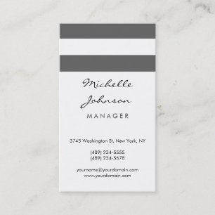 Graue weiße Muster-Visitenkarte für vertikale Skri Visitenkarte