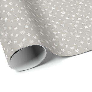 Graue weiße Schneeflocke Weihnachten Geschenk Geschenkpapier