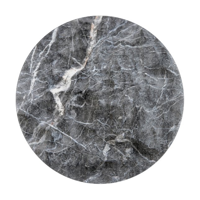 graue, weiße Steinfläche Schneidebrett (Vorderseite)