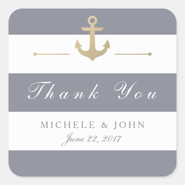 Graue, weiße Streifen Danke, dass du die Sticker l (Vorderseite)