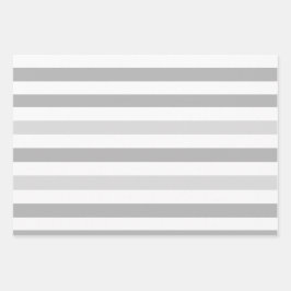 Graue weiße Streifen Geschenkpapier Set