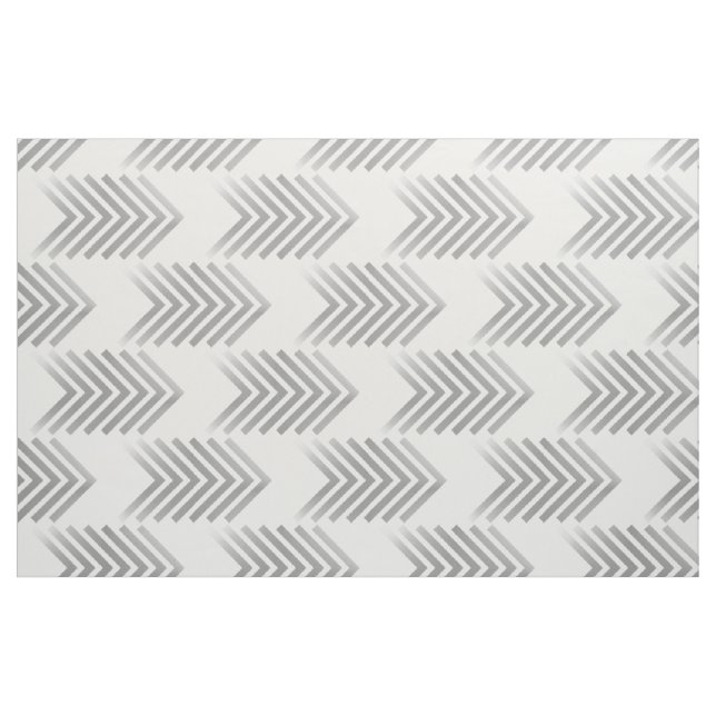 Graue, weiße Tribal-Arrow-Muster Stoff (Fat Quarter (45,7 x 55,9 cm))