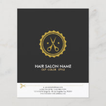 Graue weiße und goldene Scheren - Haarstylist-Logo