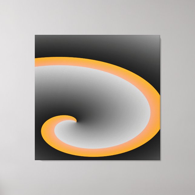 Graue Wirbel Moderne Kunst Leinwanddruck (Vorderseite)