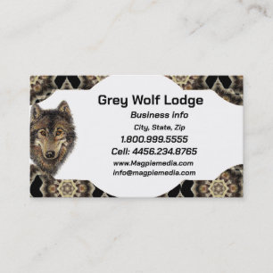 Graue Wolf Lodge Custom Business Card Visitenkarte