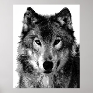 Graue Wolf Poster Print