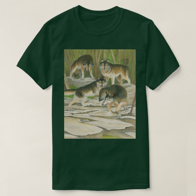 Graue Wölfe T-Shirt (Design vorne)