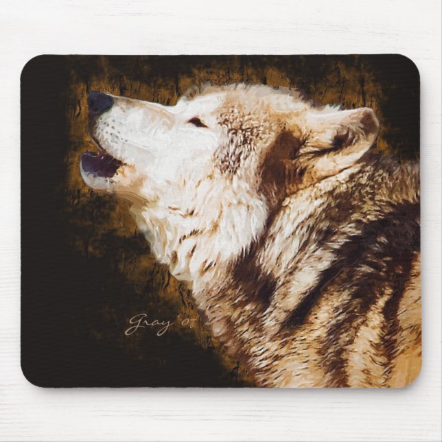 Graue Wölfe von Yellowstone Mousepad (Vorne)