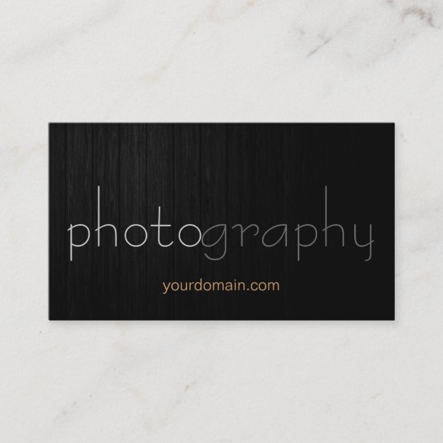 Graue Wood Fotograf Artist Business Card Visitenkarte (Vorderseite)