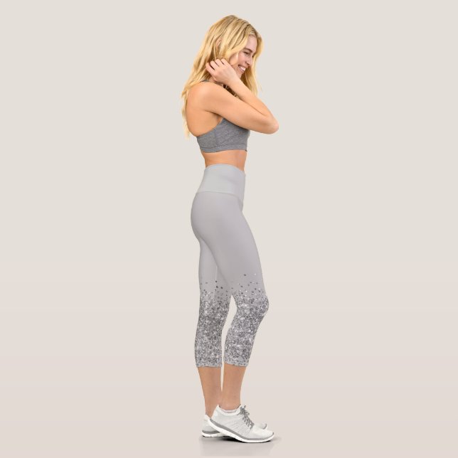 Graue Yoga Pants Hochwaisted Capris (Rechts)