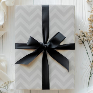 Graue Zickzack-Chevron-Streifen Geschenkpapier