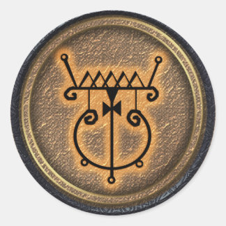 grauenhaft runder aufkleber