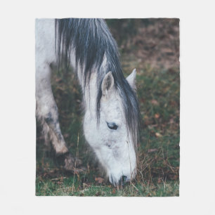 GRAUENHORSE AM HERBSTAG FLEECEDECKE