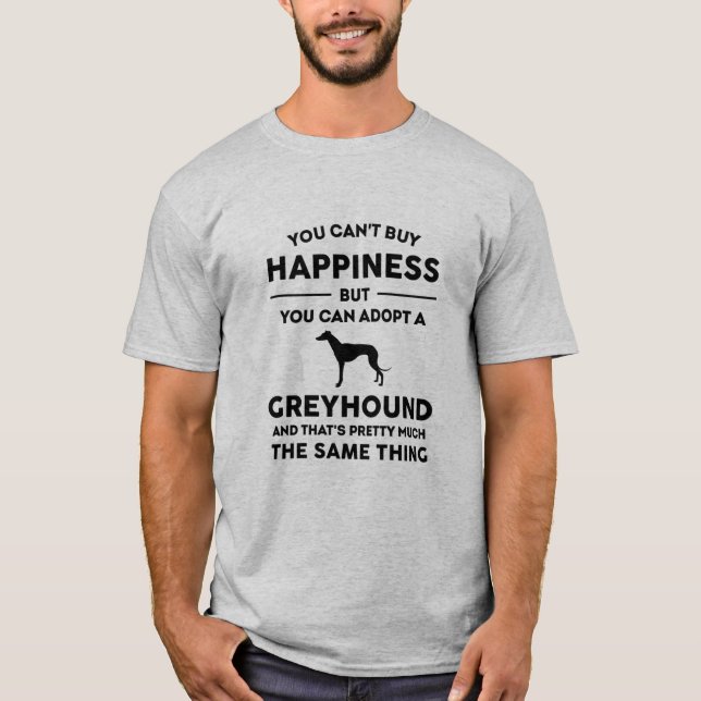 Grauenhunde Adoption Glück T-Shirt (Vorderseite)