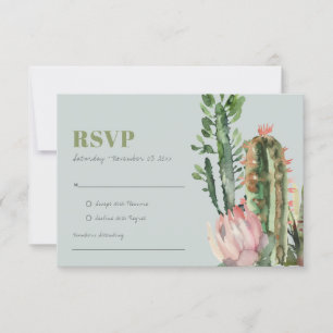 GRAUENPINK FLORAL CACTI FOLIAGE WATERCOLOR UAWG RSVP KARTE