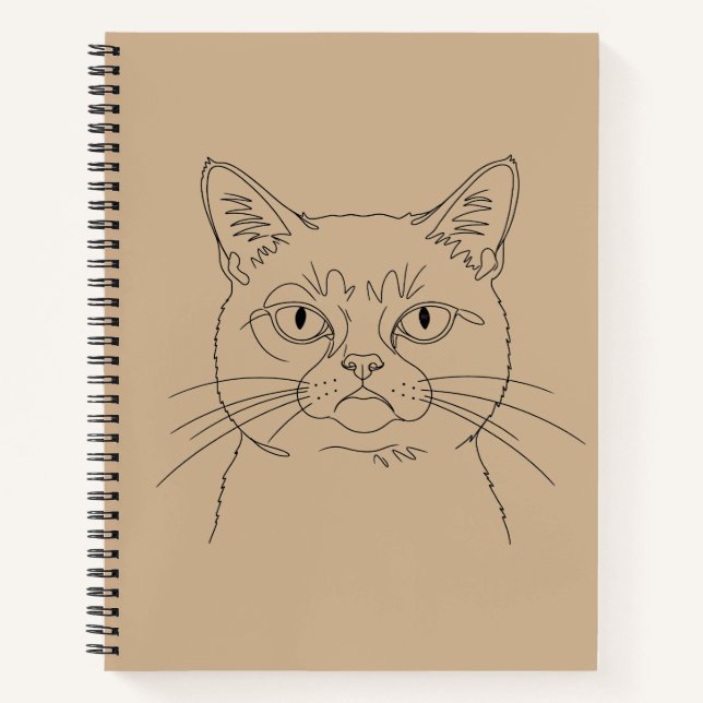 grauenvolle Katze Notizbuch (Vorderseite)